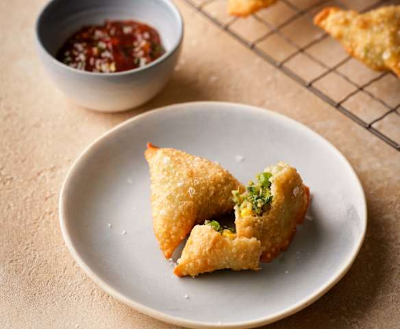 Potato, Pea and Onion Samosa