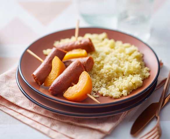 Brochettes merguez-abricot