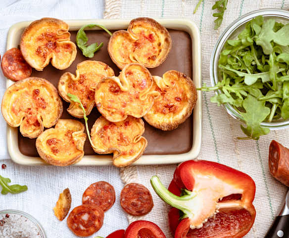 Bouchées aux chorizo et poivron
