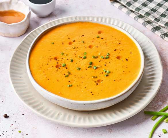 Crema fría de zanahorias al aroma de jengibre