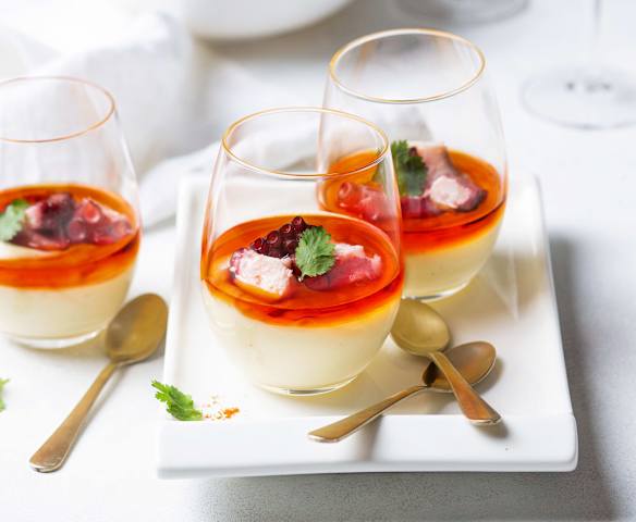 Emulsión de patata con pulpo