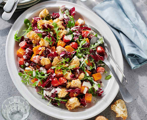 Süßkartoffel-Hähnchen-Salat mit Radicchio