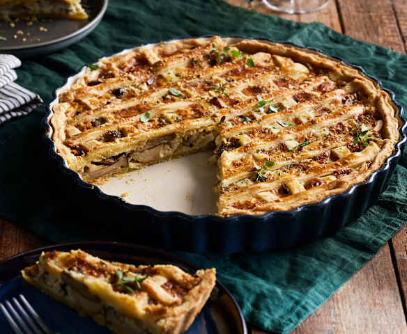 Gedeckte Waldpilz-Tarte