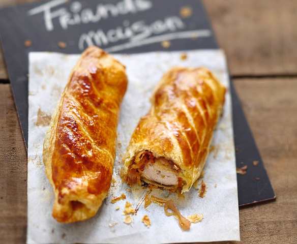 Friands au boudin blanc et échalotes