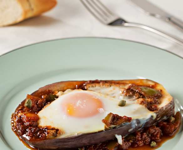 Berenjenas rellenas con huevo