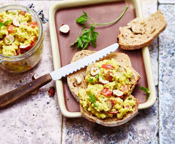 Tartinade fondante et craquante aux courgettes