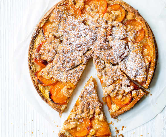 Tarte aux abricots façon crumble