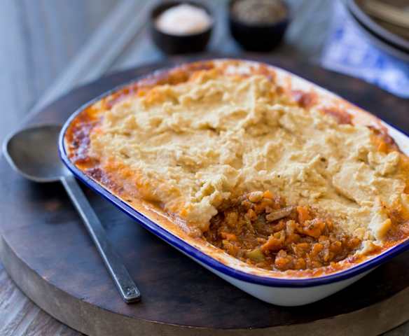 Shepherd's pie with butter bean mash