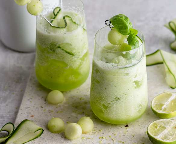 Cocktail melon et concombre acidulés Cocktail melon et concombre acidulés