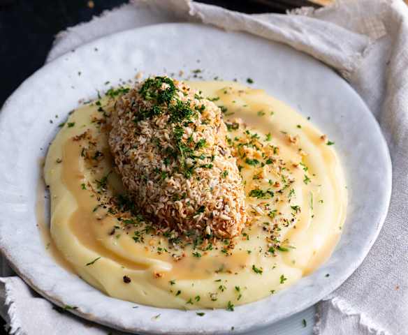 Kylling med kartoffelmos og gravy