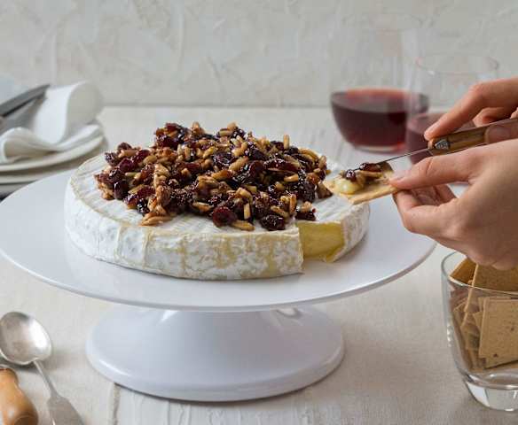 Camembert with Cranberries and Almonds
