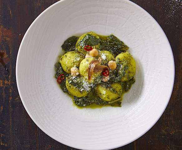 Gnocchi di ceci con sugo di cicoria (senza glutine)