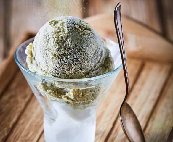 Helado de té verde