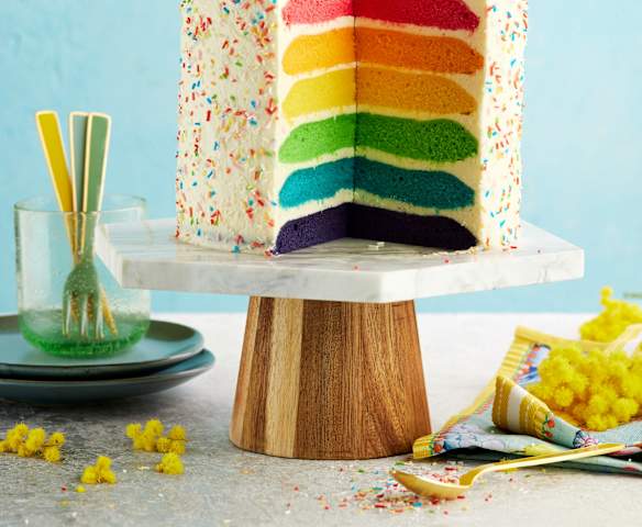Regenbogentorte
