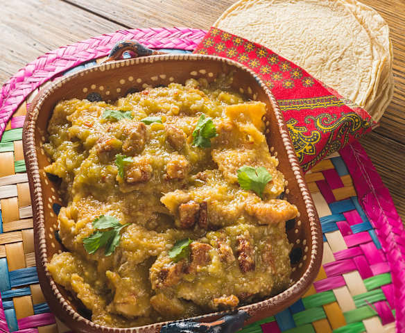 Chicharrón en salsa verde