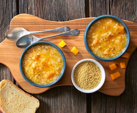Kürbissuppe mit Hirse