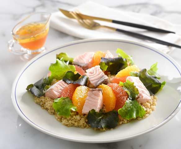 橙香鮭魚藜麥溫沙拉