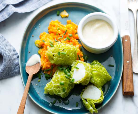 Saint-Jacques en papillotes de chou au yaourt