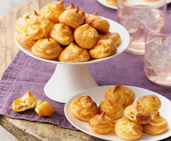 Minichoux au chèvre et au basilic Minichoux au chèvre et au basilic