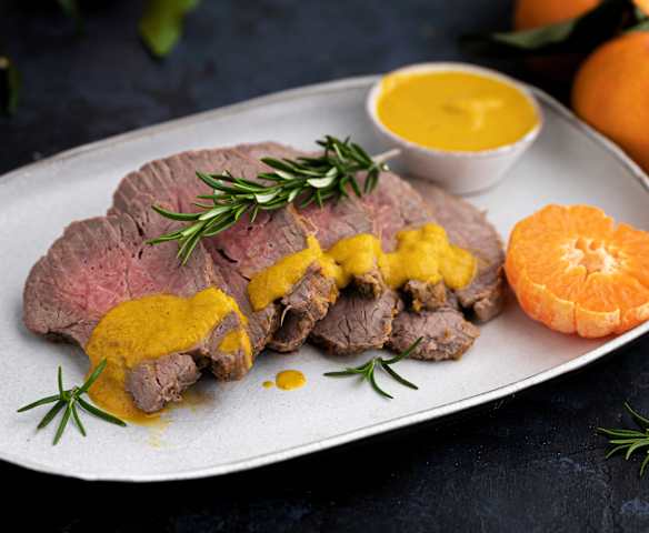 Roastbeef con crema di clementine
