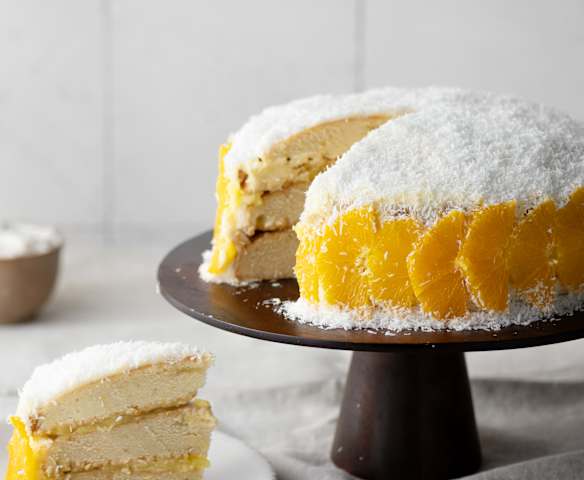 Gâteau végan à l'orange et à la coco