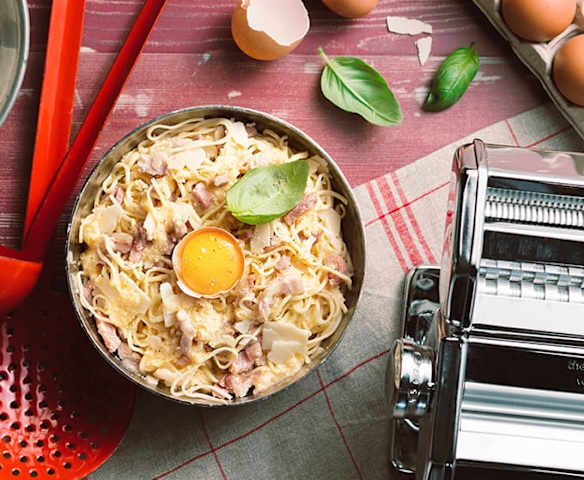 Spaghetti carbonara fraîches