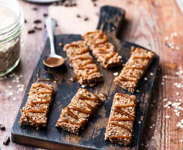 Barrette ai cereali e caramello (senza glutine)