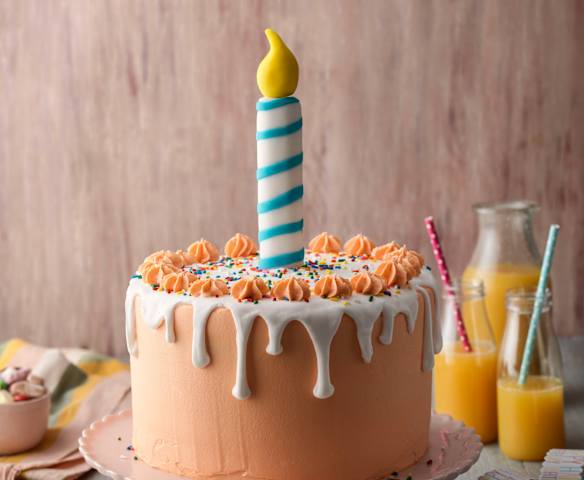 Drip Candle Cake with Funfetti Sponge