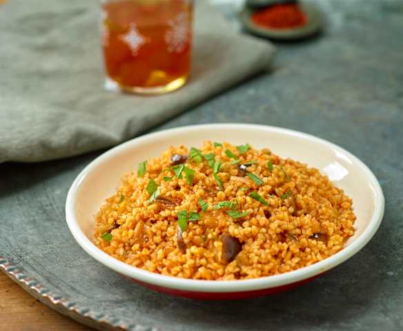 Patlıcanlı Bulgur Pilavı Patlıcanlı Bulgur Pilavı
