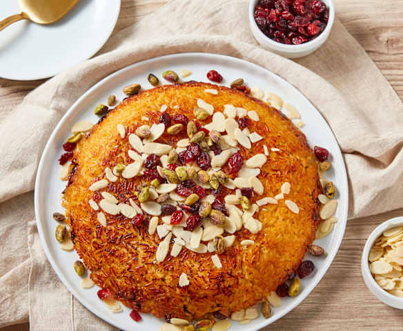 Crispy Saffron Chicken and Rice