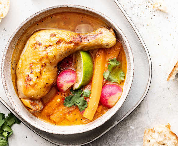 Pot au feu di pollo al miso a Cottura Lenta