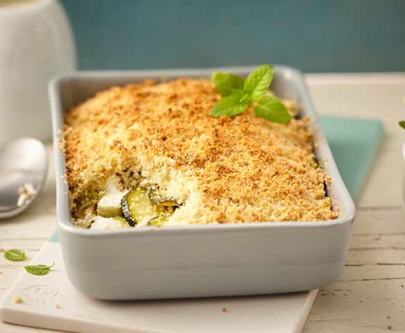 Crumble de courgette à la menthe