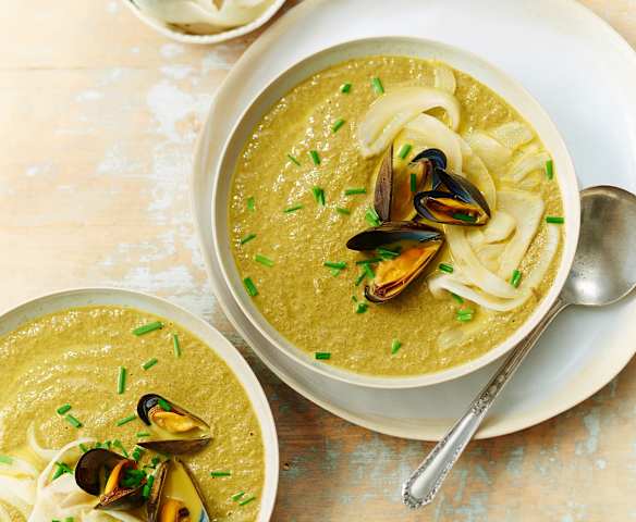 Velouté de moules et poireaux au pastis Velouté de moules et poireaux au pastis