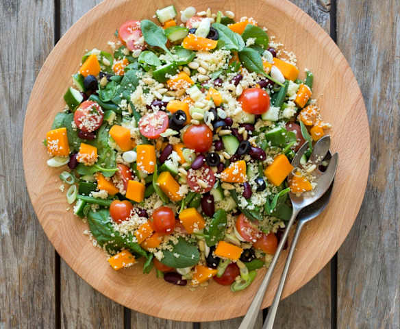 Ensalada templada de couscous y calabaza