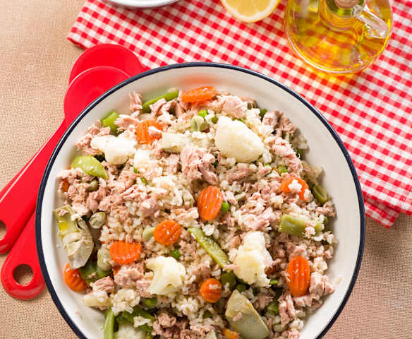 Ensalada de arroz integral