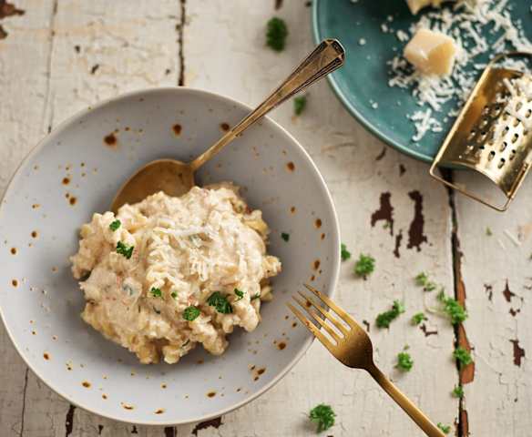 Pâtes au poulet sauce Alfredo