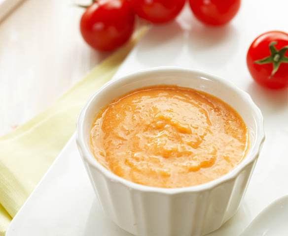 鸡肉番茄米饭糊(10~12个月辅食)