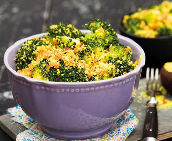 Pikantny brokuł z kokosową posypką