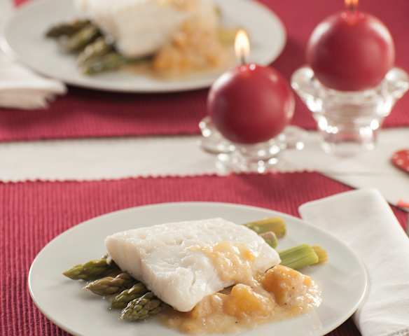 Bacalao con salsa de mango