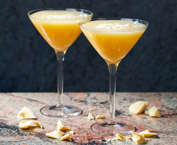 Fizz mit weißer Schokolade