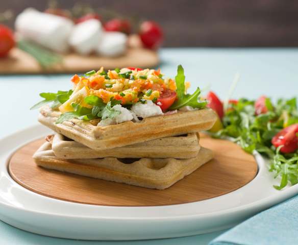 Gofres de sarraceno con verduras (sin gluten) Gofres de sarraceno con verduras (sin gluten)