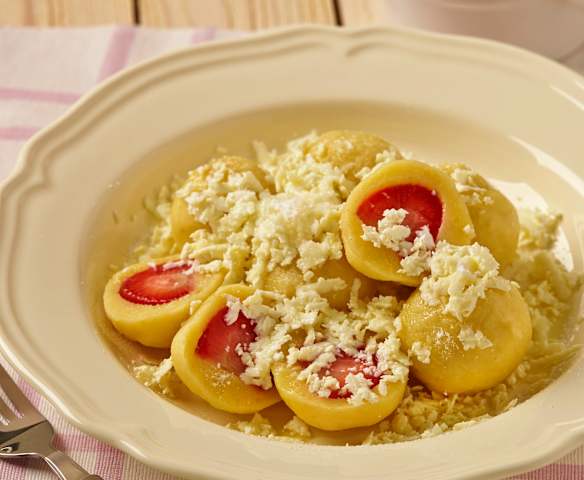 Tvarohové knedlíky s jahodami