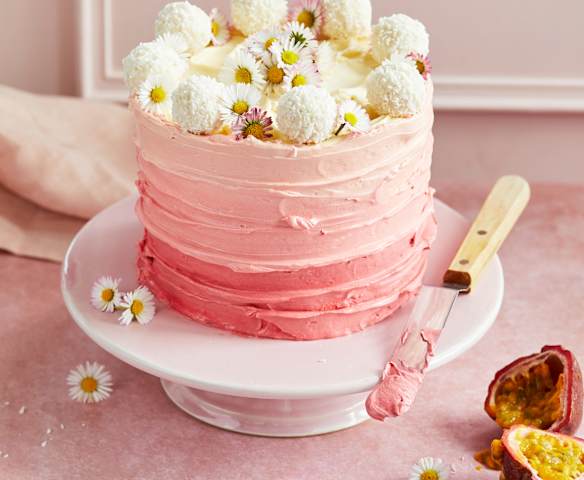 Kokos-Passionsfrucht-Torte