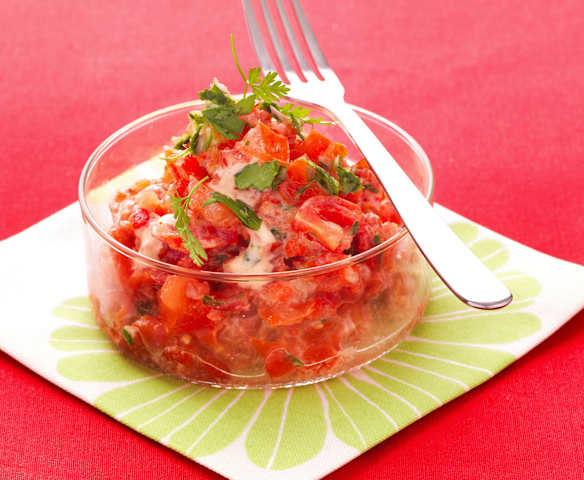 Tartare di pomodori e peperoni