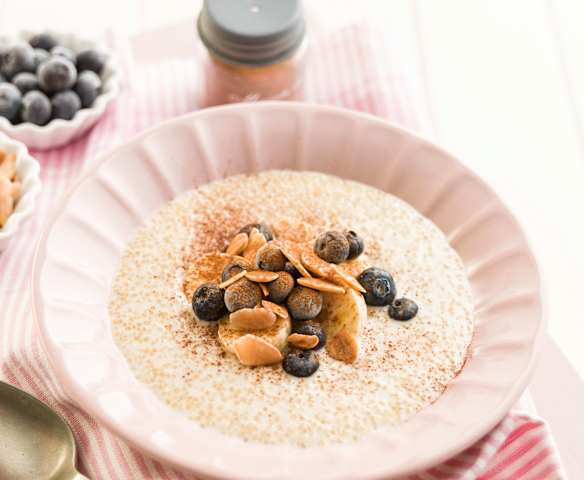 Papas de quinoa com fruta
