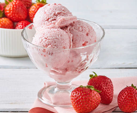 Helado cheesecake con fresas low carb