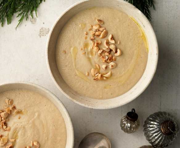 Celeriac, Roasted Hazelnut and Truffle Soup