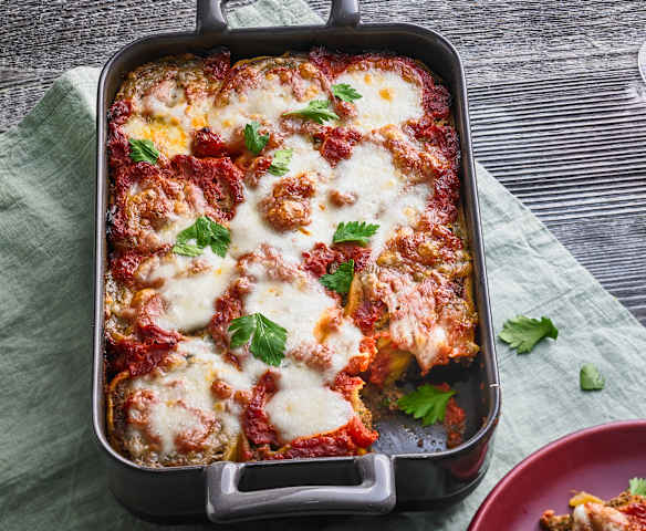 Sizilianischer Nudelschnecken-Auflauf