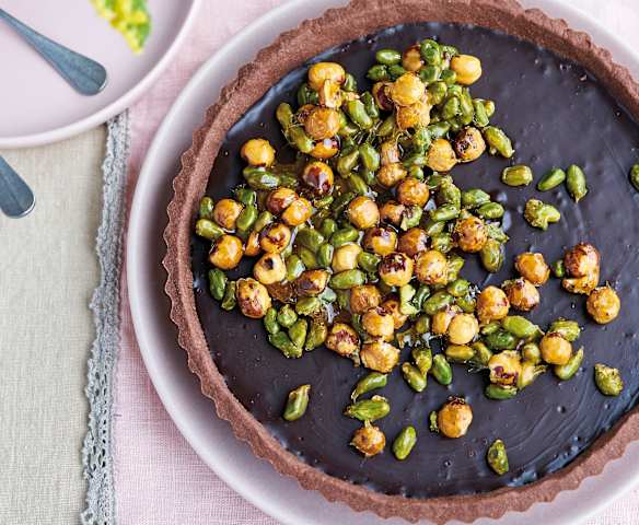 Tarte de chocolate e praliné