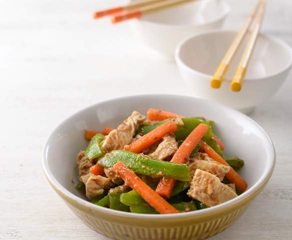 沙茶青椒炒豆皮